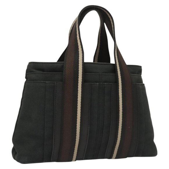 HERMES Toroca Horizontal PM Hand Bag Canvas Black Auth - Picture 12 of 16